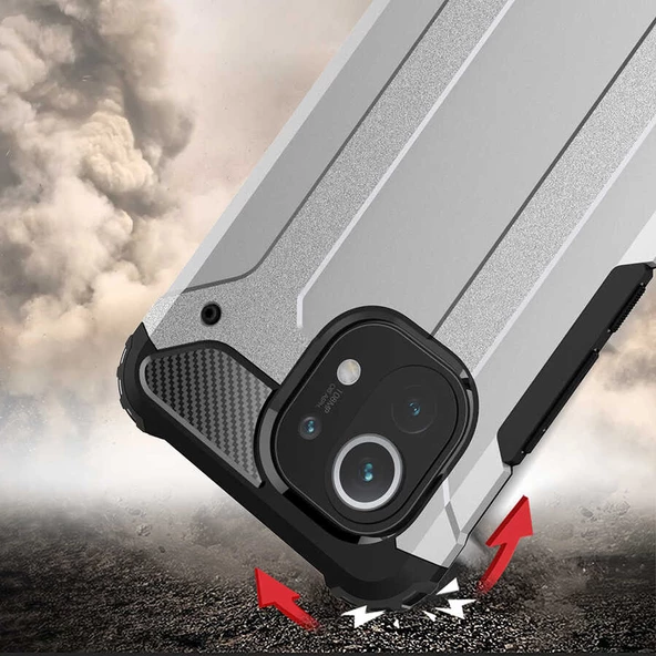 Xiaomi Mi 11 Kılıf Zore Crash Zırh Silikon Kılıf - 11