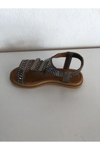 Kız Çocuk Füme Düz Taban Sandelet