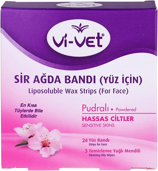 Vİ-VET YÜZ İÇİN SİR AĞDA BANT 24'LÜ SETİ  PUDRALI HASSAS CİLTLER ürün görseli 1