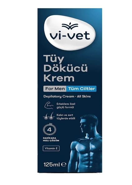 Vİ-VET TÜY DÖKÜCÜ KREM 125ML FOR MEN TÜM CİLTLER - Resim 2