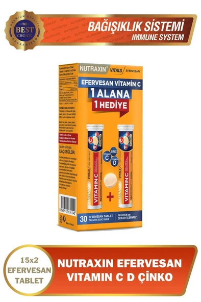 Vitamin C-D-ZINC 15 Efervesan Tablet