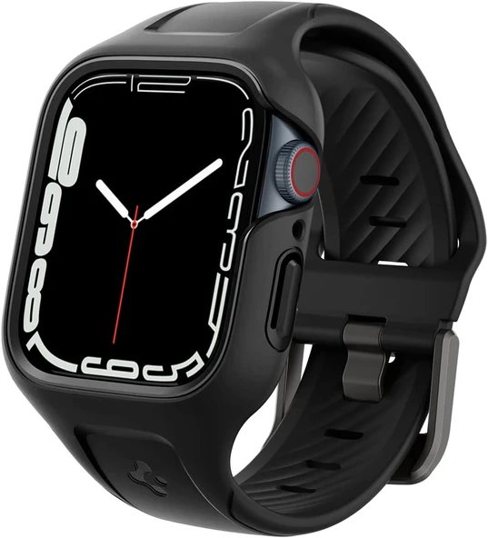 Spigen Apple Watch 41mm (Seri 9/8/7) Kılıf & Kordon Kayış Liquid Air Pro Black - ACS04190 TEŞHİR