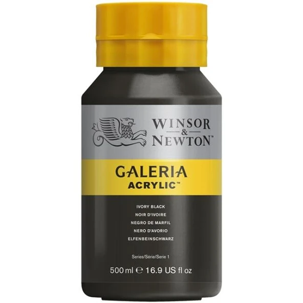 Winsor & Newton Galeria Akrilik Boya 500 ml Ivory Black 331 ürün görseli 1