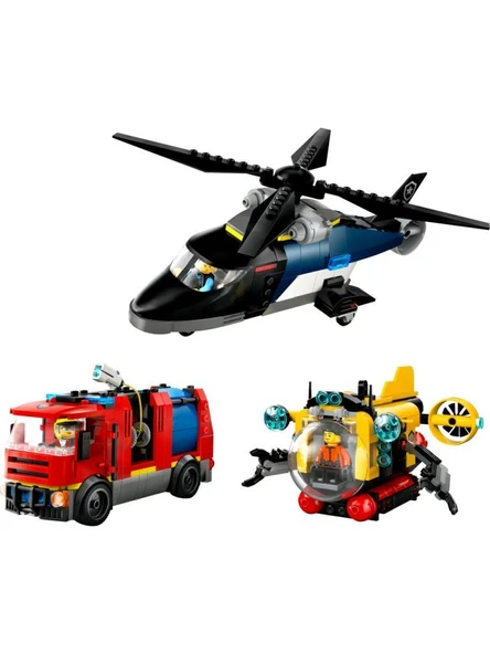 Lego City Helikopter, İtfaiye Kamyonu ve Denizaltı Karışımı 60462 - 2