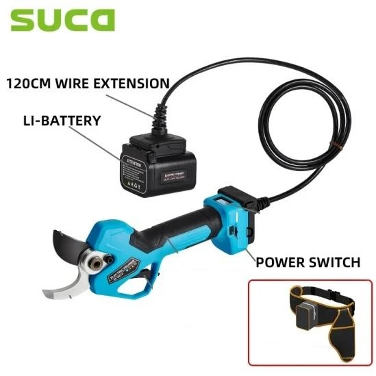 Suca 8611-8612 Akülü Budama Makası Bel Çantası ve Uzatma Kablosu - 2