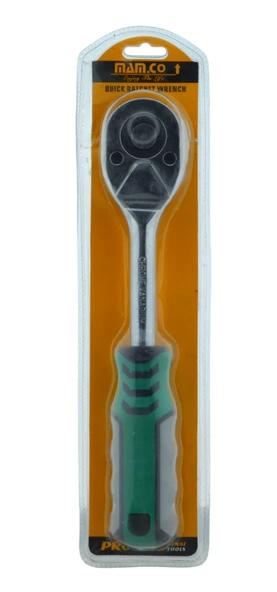 Krom Vanadyum Çelik 24 Dişli Kauçuk Saplı Cırcır Anahtarı 26 cm - 5