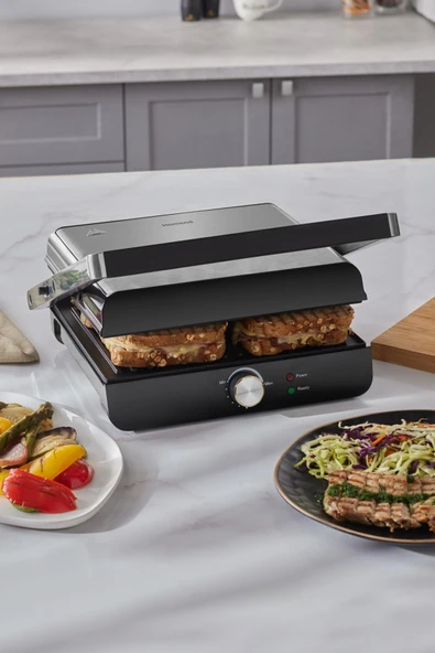 HOMEND Grilliant 1346h Döküm Plakalı Tost Ve Izgara Makinesi Inox 2000 W