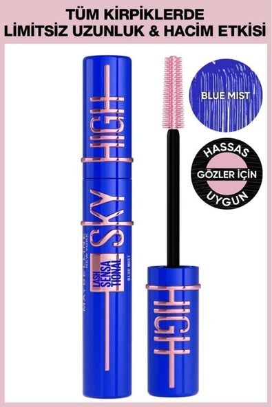 Maybelline Lash Sensational Sky High Blue Mist Maskara -Mavi