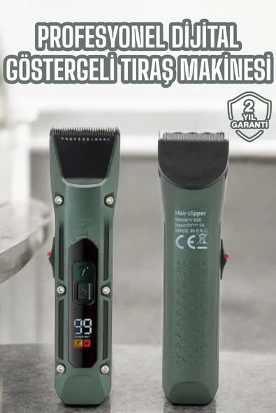 Tıraş Makinesi Dijital Göstergeli Turbo Motor Paslanmaz Çelik ürün görseli 1