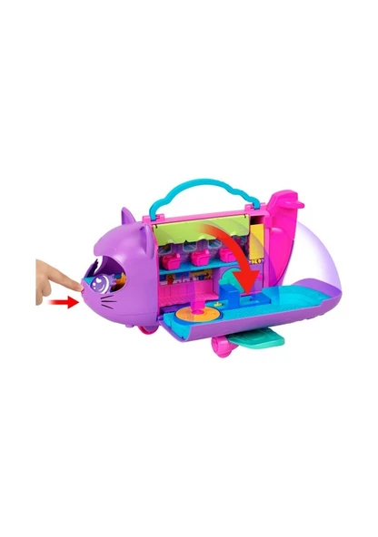 Polly Pocket Minik Kedi Hava Yolları Oyun Seti HWP19 Lisanslı Ürün - Resim 4