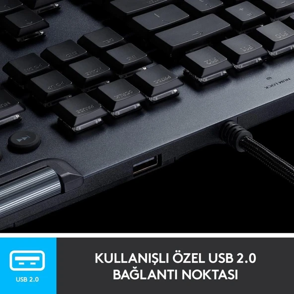 Logitech G815 Lightsync RGB Kablolu Mekanik Oyuncu Klavyesi - teşhir - 3