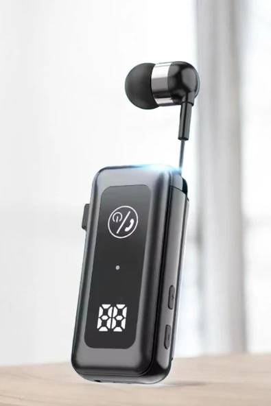 Makaralı Bluetooth Kulaklık Kulak İçi Dijital Göstergeli Yüksek Ses Kaliteli - 2