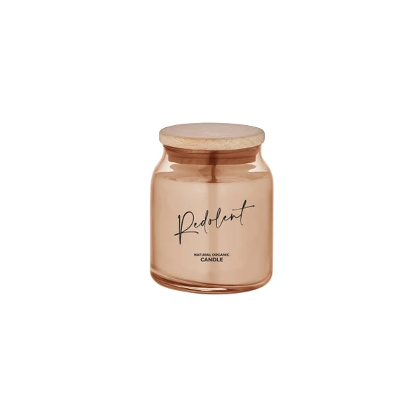 Selka Home - Dream Ahşap Kapaklı Cam Tasarım Kokulu Candle Mum - 4