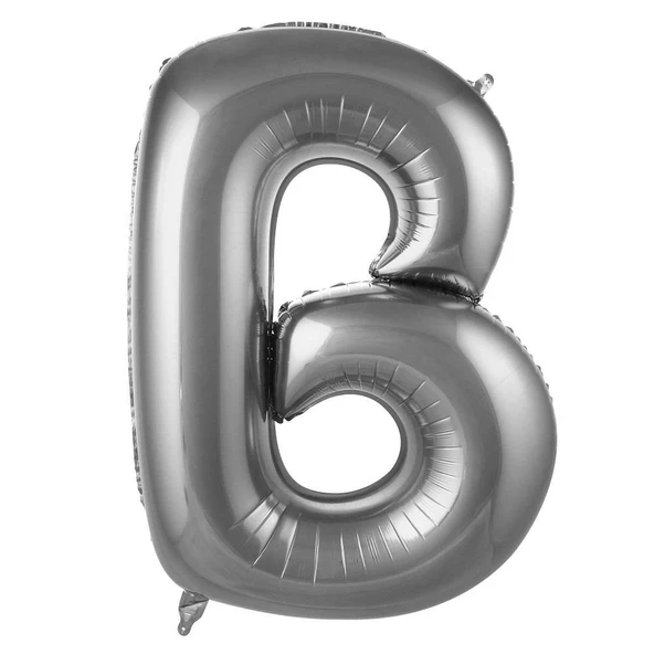 Folyo Balon 76cm Harf Gümüş "B" ürün görseli