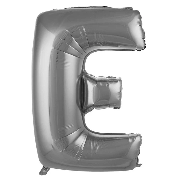 Folyo Balon 76cm Harf Gümüş "E"