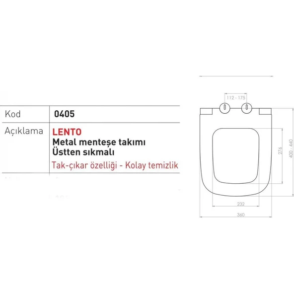 NKP Yavaş Kapanan Klozet Kapağı Lento Duroplast 0405 - 3