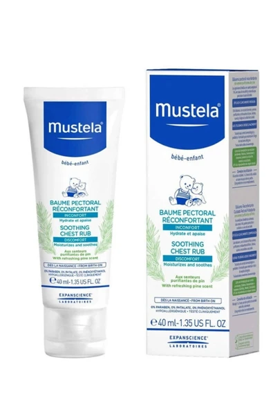 Mustela Soothing Chest Rub (Rahatlatıcı Göğüs Balsamı) 40 ml