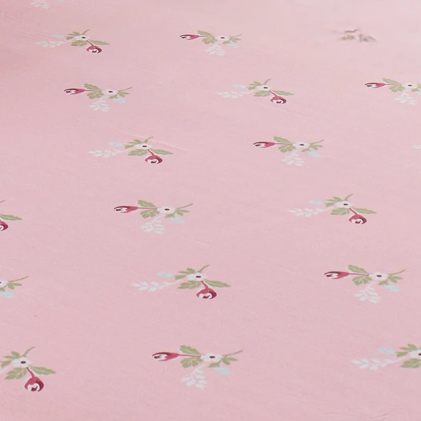 Upstyle Pes Lastikli Çarşaf Seti Tek Kişilik Alanur Pembe - Resim 2