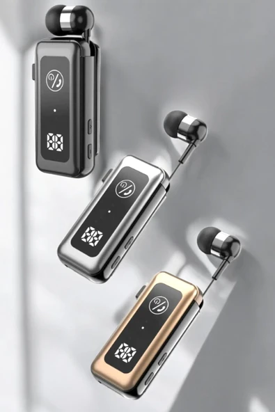 Makaralı Bluetooth Kulaklık Kulak İçi Dijital Göstergeli Yüksek Ses Kaliteli - 3