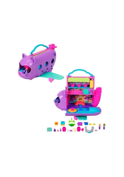Polly Pocket Minik Kedi Hava Yolları Oyun Seti HWP19 Lisanslı Ürün - Resim 2