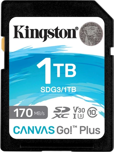 Kingston Canvas Go! Plus 1tb Sd Class 10 Uhs-I U3 V30 Hafıza Kartı 170MB/S’YE Varan Okuma, 90MB/S’YE Varan Yazma Sdg3/1tb - Resim 3