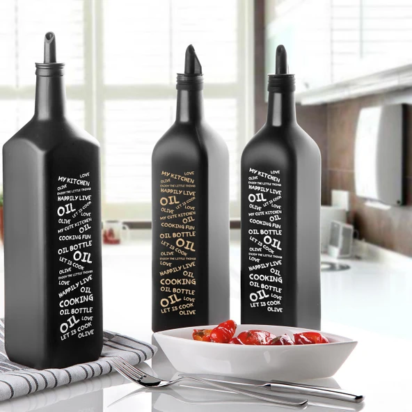 Selka Home - Marasca Baskılı Yazılı Yağdanlık 500 ML - 12