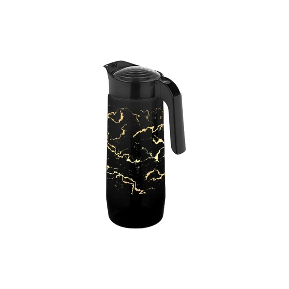 Selka Home Siyah Mermer Desen Cam Sürahi 1500 ML