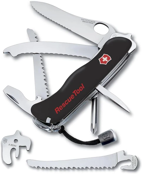 ​Victorinox 0.8623.MWN.3 RescueTool Siyah Hayat Kurtarma Çakısı - 1