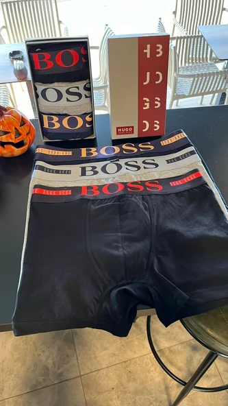 HUGO BOSS Erkek 3 Lü Boxer