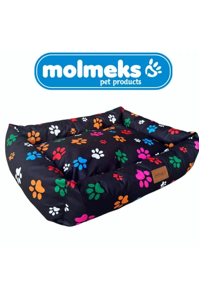 MOLMEKS Kedi Köpek Yatağı 75 X 55 Ölçüsünde Yıkanabilir Yastıklı Kedi Köpek Uyku Minderi