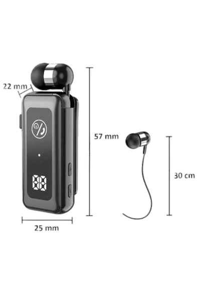 Makaralı Bluetooth Kulaklık Kulak İçi Dijital Göstergeli Yüksek Ses Kaliteli - 4