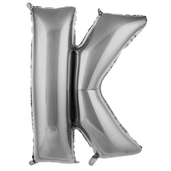 Folyo Balon 76cm Harf Gümüş "K"