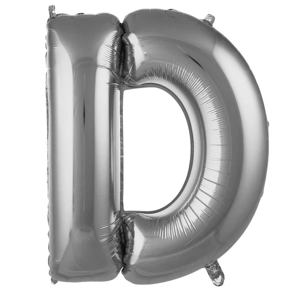 Folyo Balon 76cm Harf Gümüş "D"