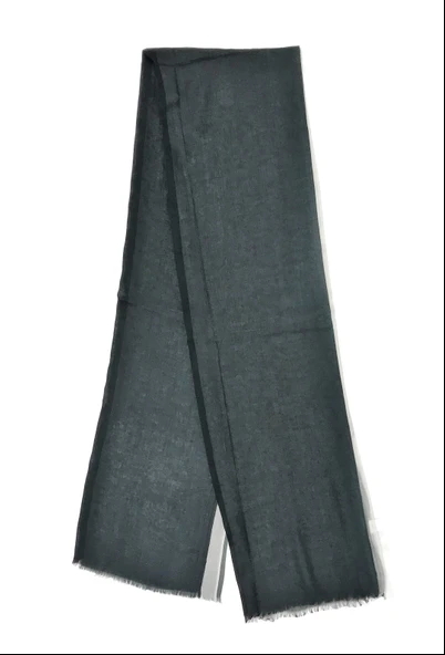 Gri Siyah Renk Geçişli %100 Pamuk Şal 90x190 cm - 2