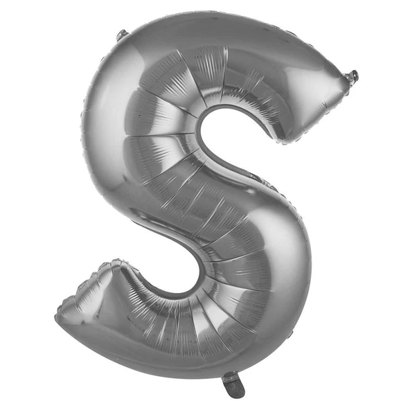 Folyo Balon 76cm Harf Gümüş "S"