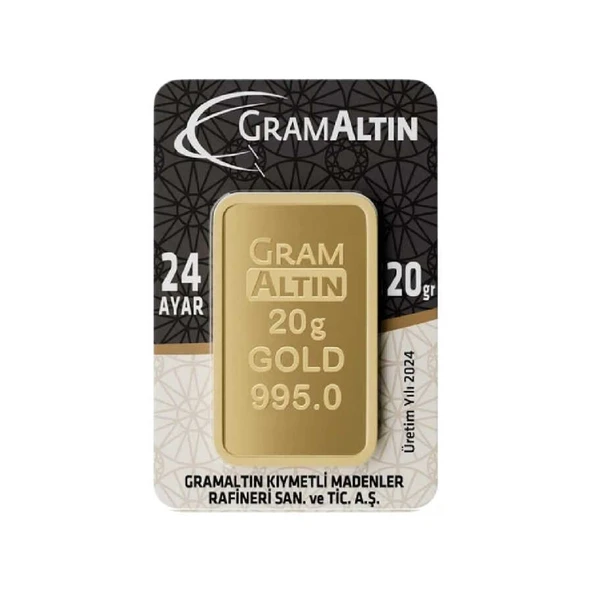 AgaKulche 20 gr 995 24 Ayar İAR Külçe Altın