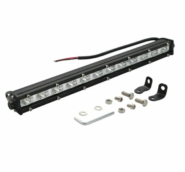 144W 48 Led Tek Sıra OffRoad Yayıcı Gündüz Farı Lambası Projektör