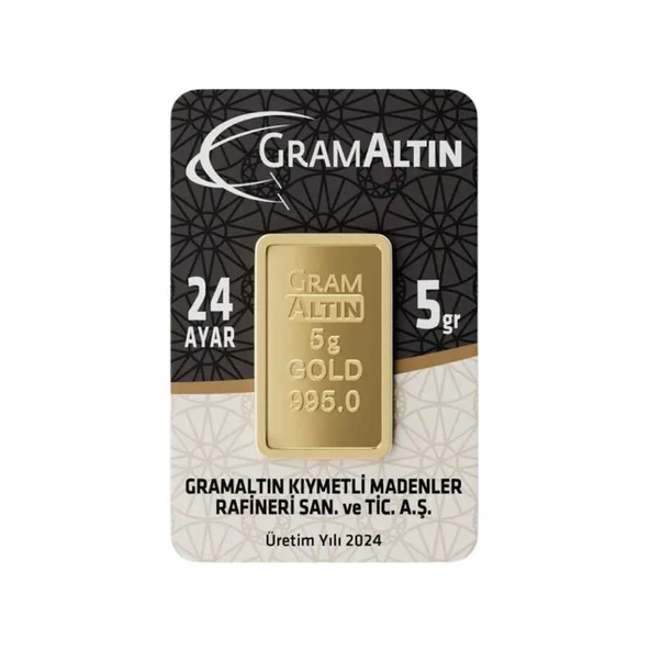 AgaKulche 5 gr 995 24 Ayar İAR Külçe Altın