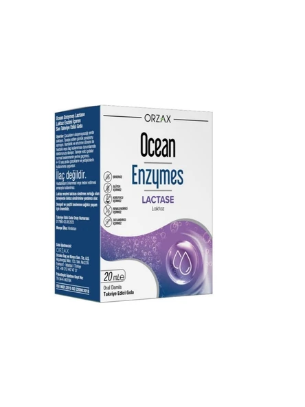 Ocean Enzymes Lactase Damla 20 ml ürün görseli