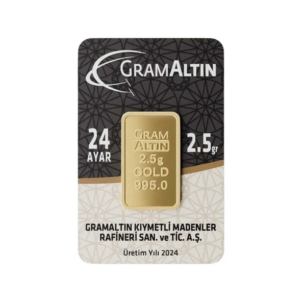 AgaKulche 2,5 gr 995 24 Ayar İAR  Külçe Altın