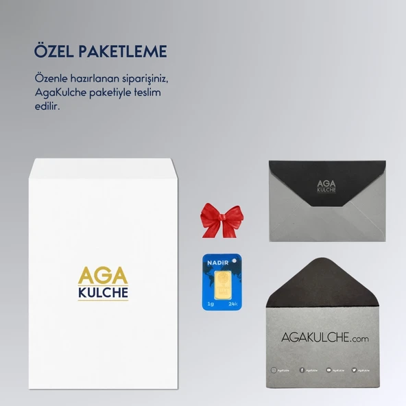 AgaKulche 1 gr 995 24 Ayar Nadir Külçe Altın - 4