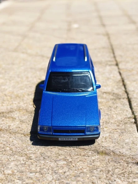 Metal Çek Bırak Kartal Araba Mavi Sesli ve Işıklı ( 1/36 Ölçek ) - 5