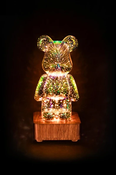 Discover 3D Sevimli Ayıcık Dream Reality 3D Teddy Bear Cam Gece Lambası - 2