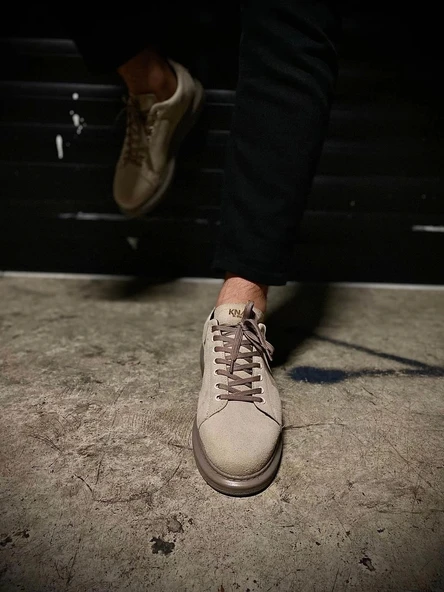 Terzi Bey Yüksek Taban Günlük Ayakkabı 044 Vizon Süet - 3