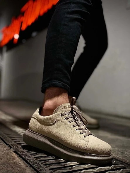 Terzi Bey Yüksek Taban Günlük Ayakkabı 044 Vizon Süet - 8