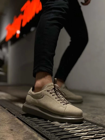 Terzi Bey Yüksek Taban Günlük Ayakkabı 044 Vizon Süet - 7