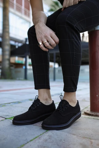 Terzi Bey Klasik Erkek Ayakkabı 001 Siyah Süet (siyah Taban) - 4