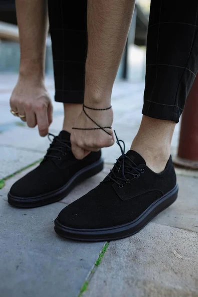 Terzi Bey Klasik Erkek Ayakkabı 001 Siyah Süet (siyah Taban) - 6