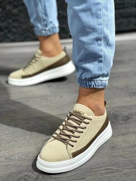 Terzi Bey Sneakers Ayakkabı 010 Vizon Süet - 2