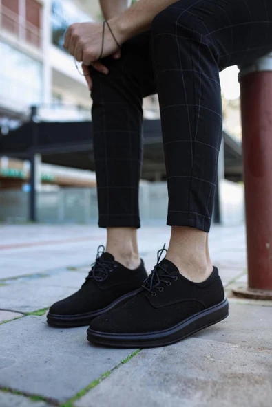 Terzi Bey Klasik Erkek Ayakkabı 001 Siyah Süet (siyah Taban) - 5